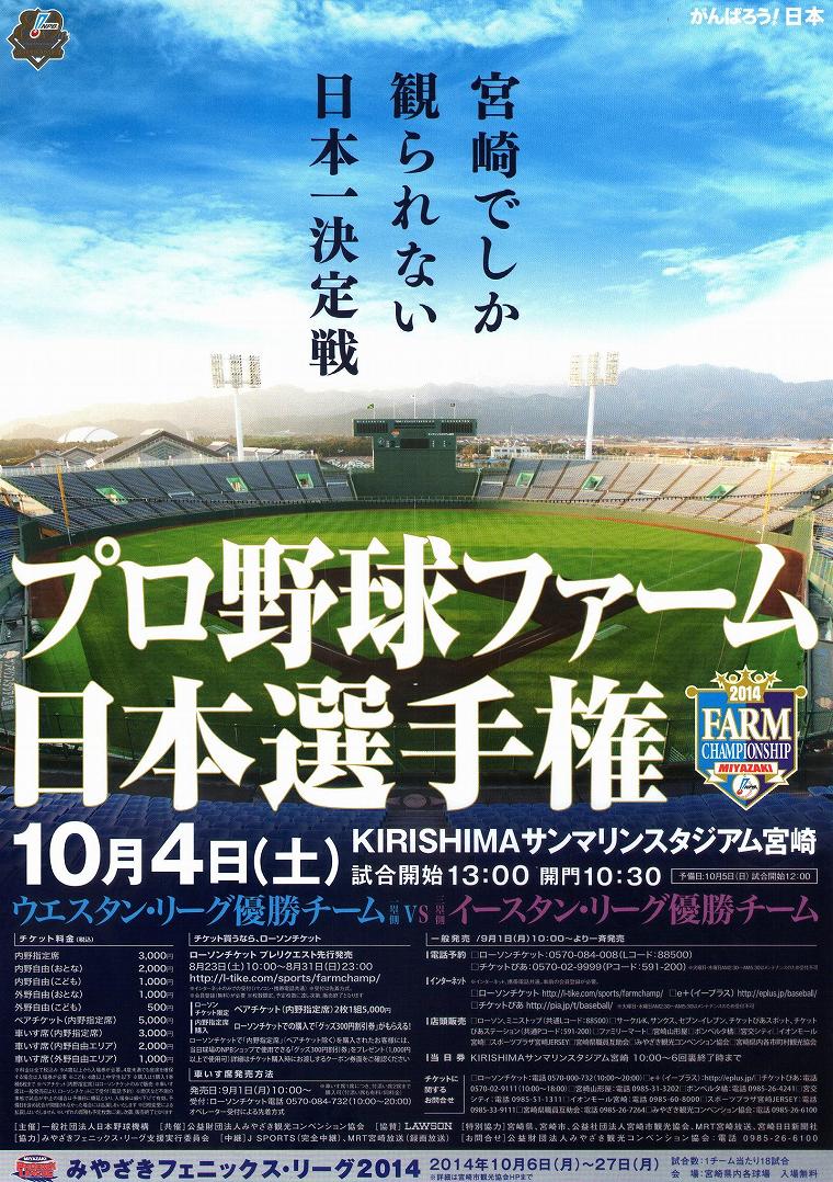 プロ野球ファーム日本選手権 2014のチラシ